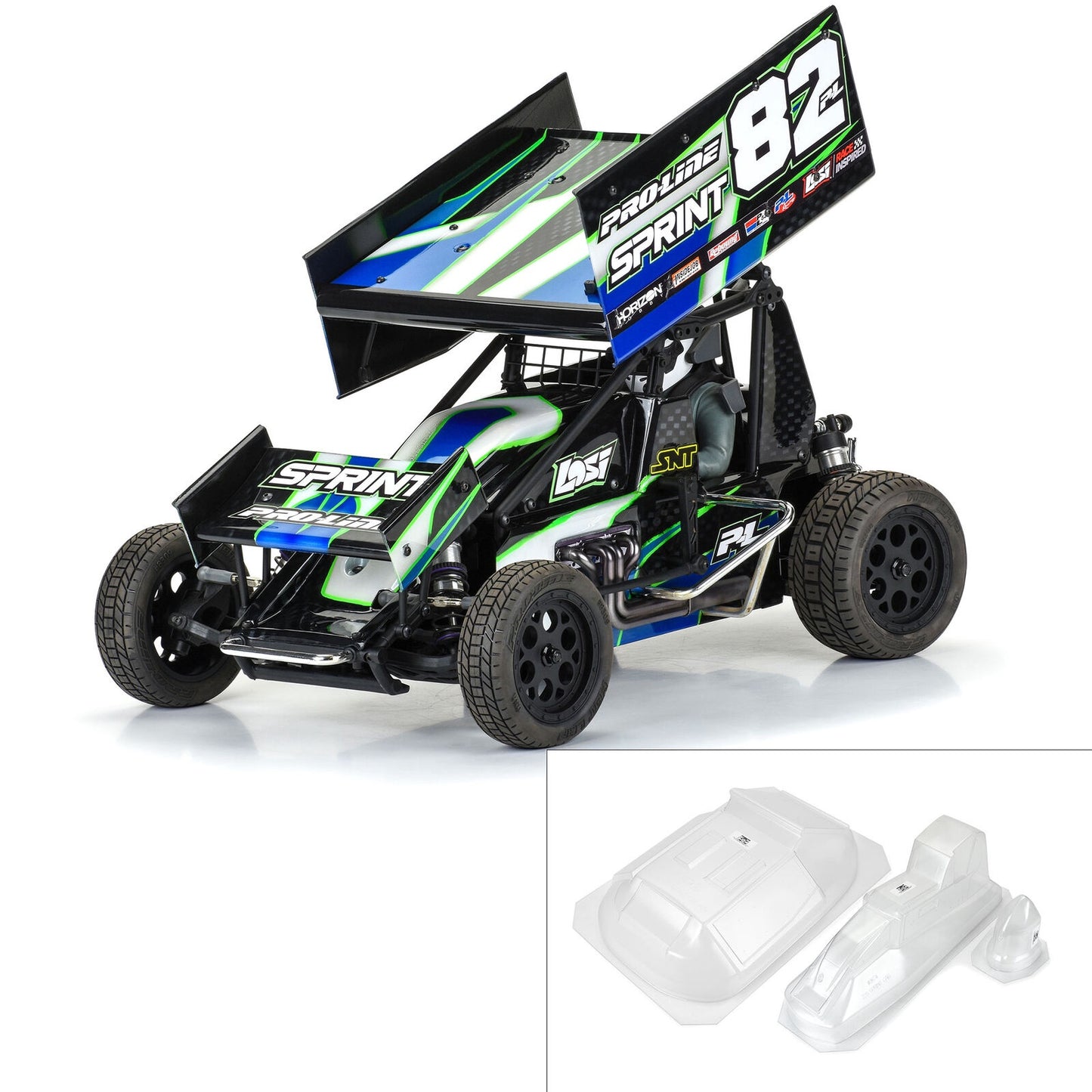 Pro-Line 1/10 Sprint Car Light Weight Clear Body Panel Kit: Losi Sprint Car PRO367400