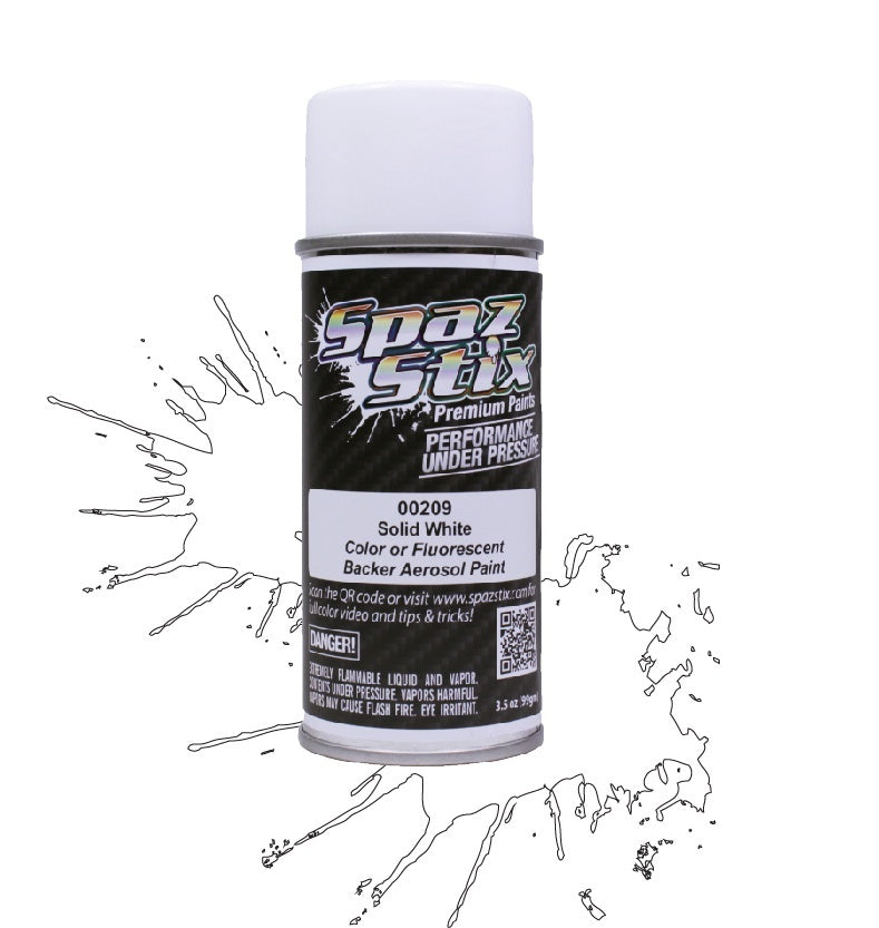 Spaz Stix Solid White / Backer, Aerosol Paint, 3.5oz Can SZX00209