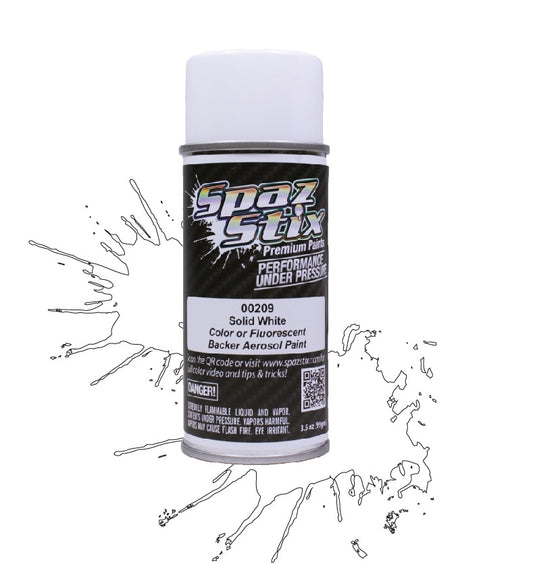 Spaz Stix Solid White / Backer, Aerosol Paint, 3.5oz Can SZX00209