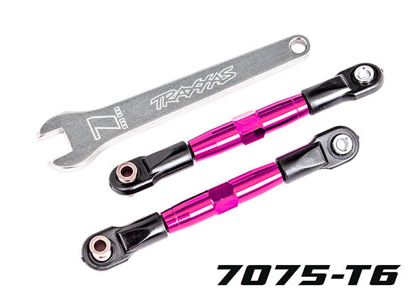 Traxxas Tubes 67mm Pink Aluminum Front Camber Links (2) TRA2444P