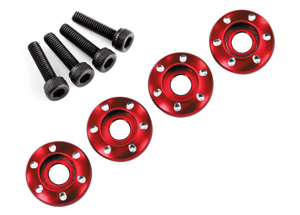 Traxxas Red Aluminum Wheel Nut Washers (4) TRA7668R