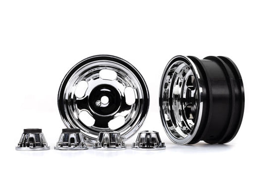Traxxas 2.2" Slotted Chrome Wheels (2) TRA8158X