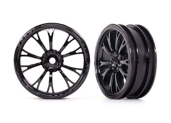 Traxxas Gloss Black Weld Front Wheels (2) TRA9472