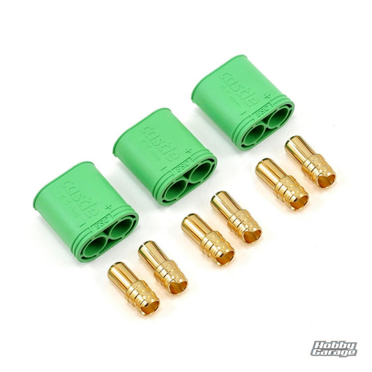 Castle Creations 6.5mm Polarized Bullet Connector (3) (Male) CSE011-0068-00
