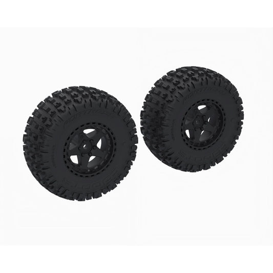 ARRMA Dboots 'fortress SC' Tire Set Glued (Black) (2pcs) ARA-1616