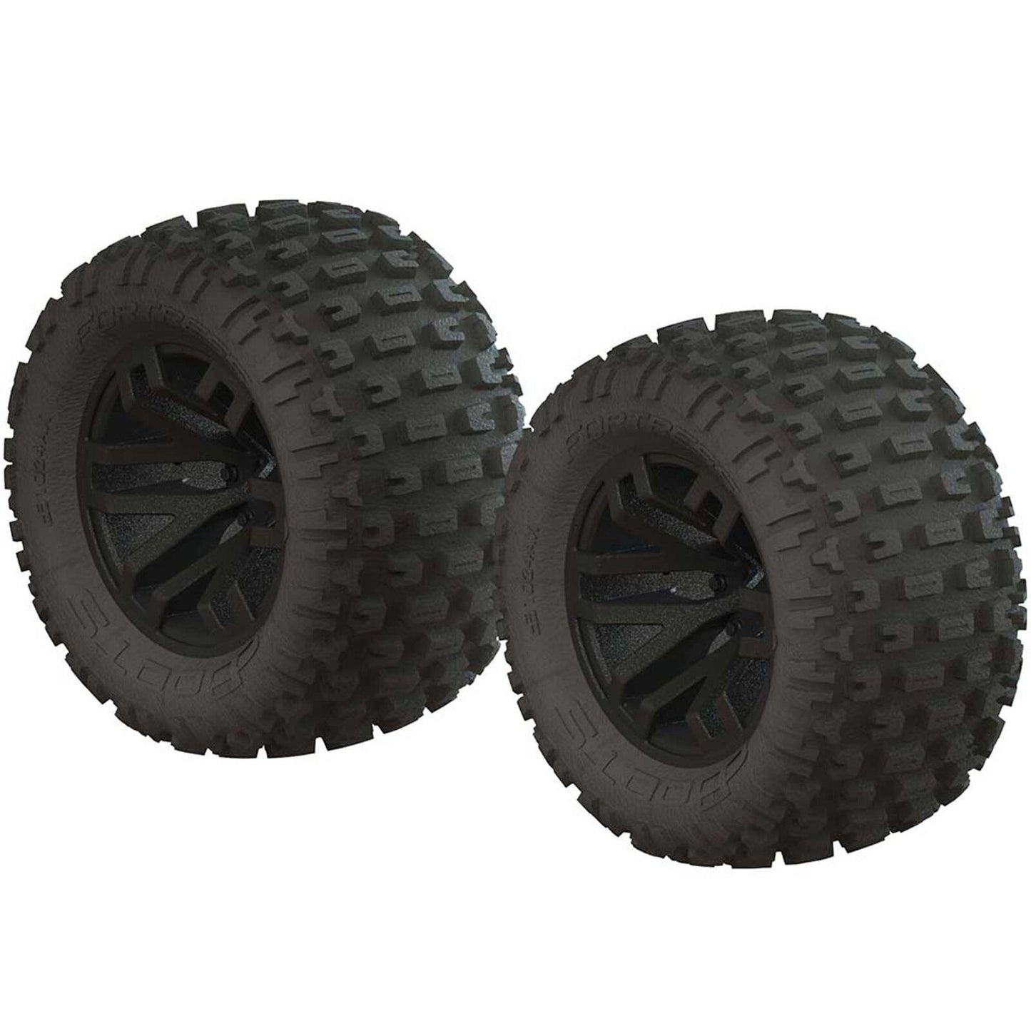 ARRMA 1/10 dBoots Fortress MT 2.2/3.0 Pre-Mounted Tires, 14mm Hex, AR550044
