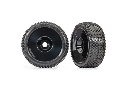 Traxxas 3.0" Dished Wheels w/ Response Pro Tires (2) TRA9074-BLK