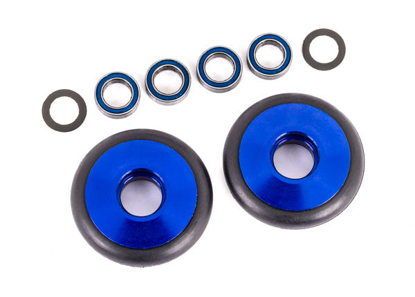 Traxxas Blue Aluminum Wheelie Bar Wheels & Bearings TRA9461X