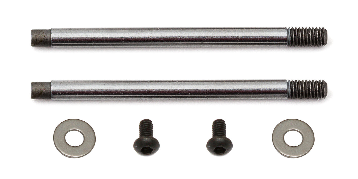 Team Associated 3x23mm V2 Chrome Screw Mount Front Shock Shaft (2) ASC91618