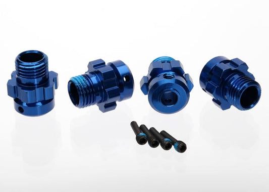 Traxxas 17mm Blue Aluminum Splined Wheel Hubs & Nuts (4) TRA6469