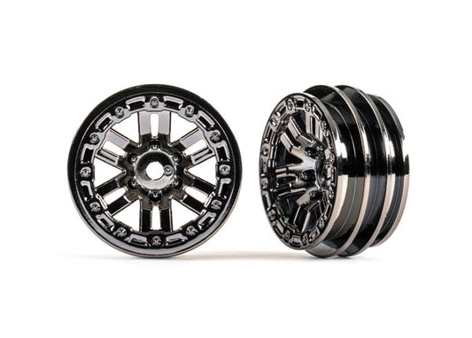 Traxxas 1.0" Black Chrome Wheels (2) TRA9768-BLKCR