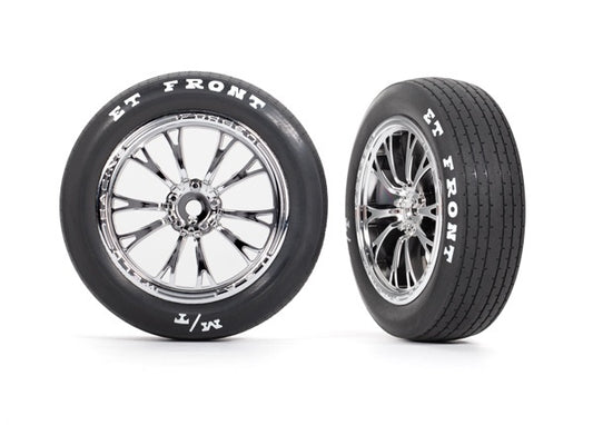 Traxxas Weld Chrome Front Wheels & MT Tires (2) TRA9474R