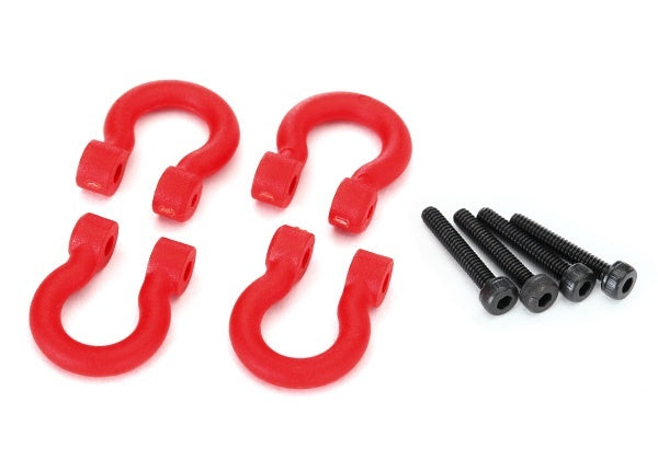 Traxxas Red Bumper D-rings w/ Screws TRA8234R