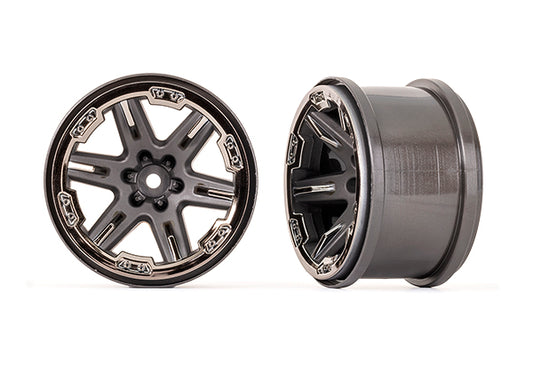 Traxxas Rxt 2.8" Black Chrome Wheels TRA6772-BLKCR
