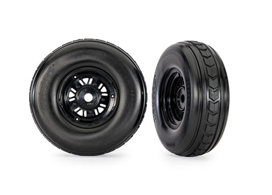 Traxxas 3.2" Funco Black Front Wheels & Arrow Tires (2) TRA10972