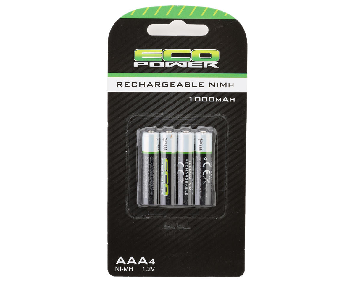 EcoPower High Power Rechargeable Aaa Nimh Batteries (4) (1.2v/1000mah) ECP-5063