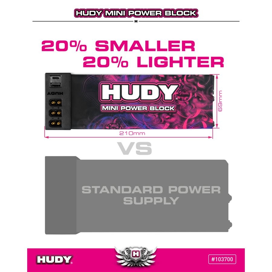 Hudy MINI POWER BLOCK 800W / 67 AMP - US PLUG HUD103700-US