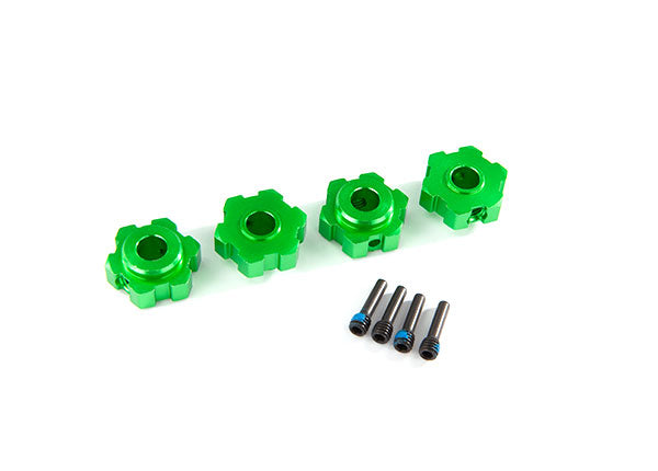 Traxxas 17mm Green Aluminum Hex Wheel Hubs (2) TRA8956G