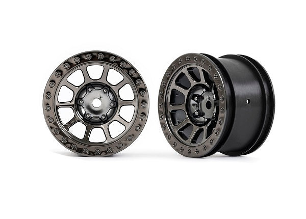 Traxxas Multi-spoke 2..2 Black Chrome Wheels (2) TRA2480A