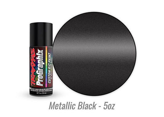 Traxxas Metallic Black Prographix Spray Paint (5oz) TRA5075