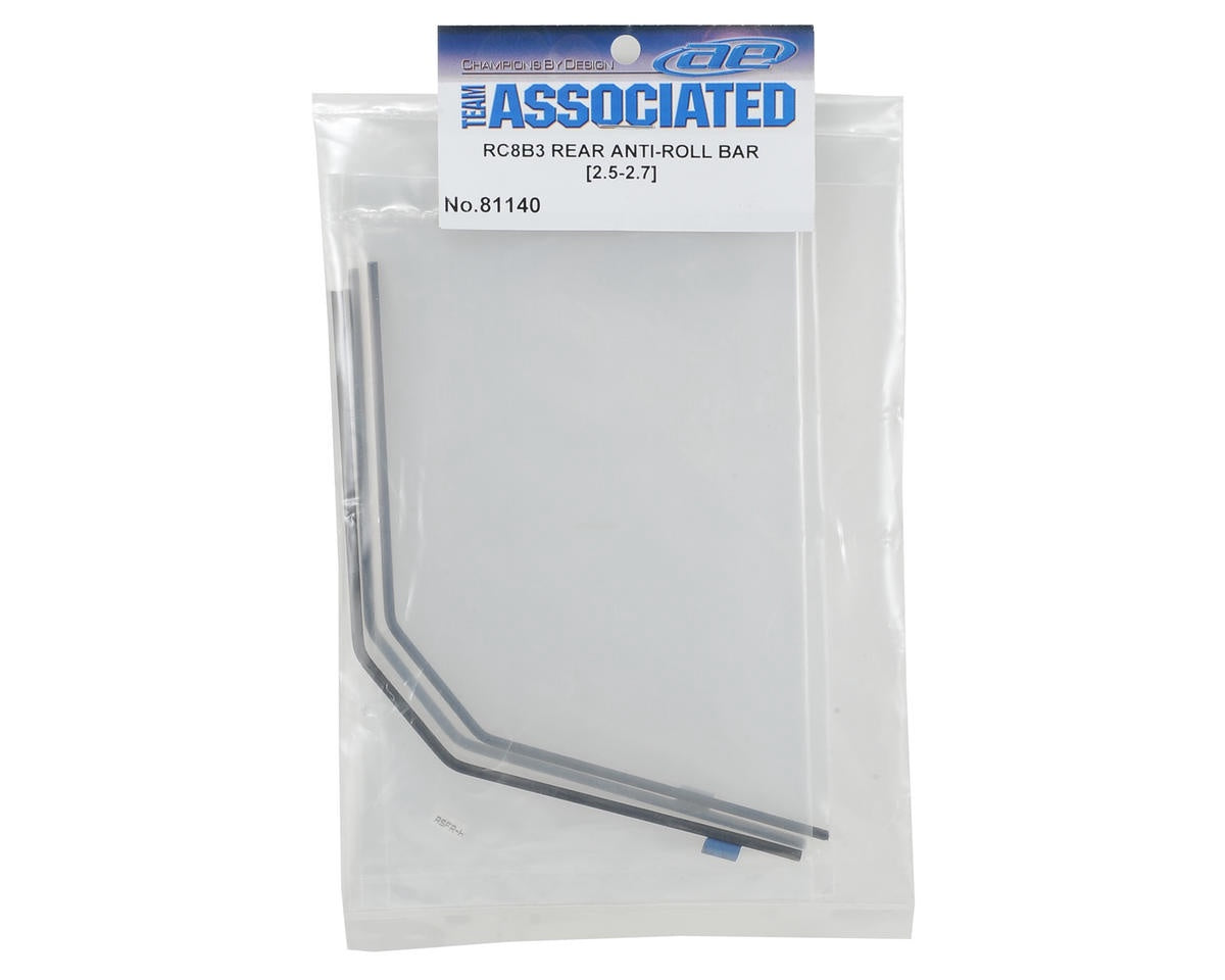 Team Associated Rear Anti-roll Bar Set (2.5mm, 2.6mm, 2.7mm) ASC81140