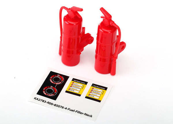 Traxxas Udr Replica Red Fire Extinguishers w/ Decals (2) TRA8422