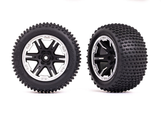 Traxxas Rxt 2.8" Black & Satin Wheels & Alias Tires (2) TRA3772X