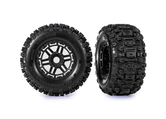 Traxxas Maxx 2.8" Black Wheels & Belted Sledgehammer Tires (2) TRA8979