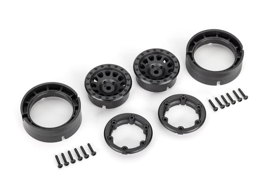 Traxxas Satin Chrome 1.0" Method Beadlock Wheels (2) TRA9781-SATIN