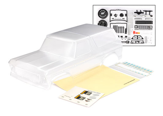 Traxxas TRX-4 1979 Ford Bronco Clipless Clear Body Kit TRA9240