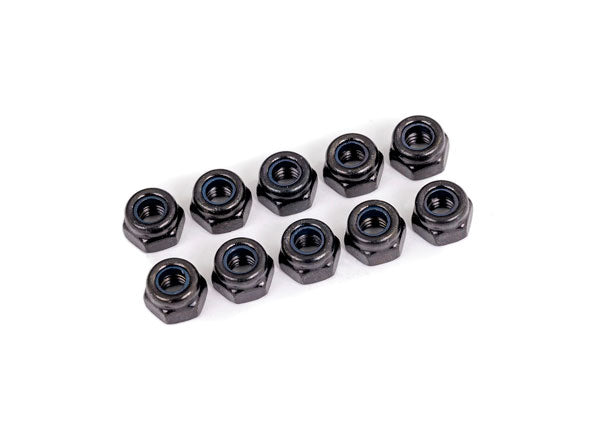 Traxxas 4mm Black Nylon Lock Nuts (10) TRA1748