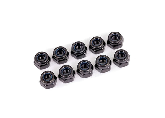 Traxxas 4mm Black Nylon Lock Nuts (10) TRA1748