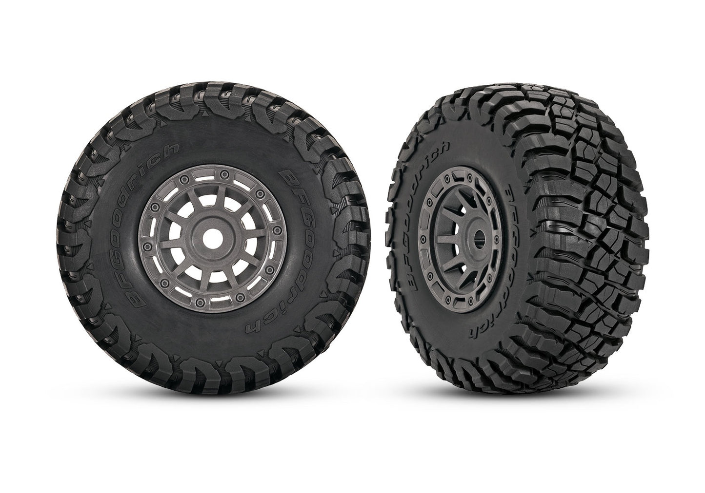 Traxxas 1.4" Gray Wheels w/ Bfg Mud-terrain Tires (2) TRA10870-GRAY