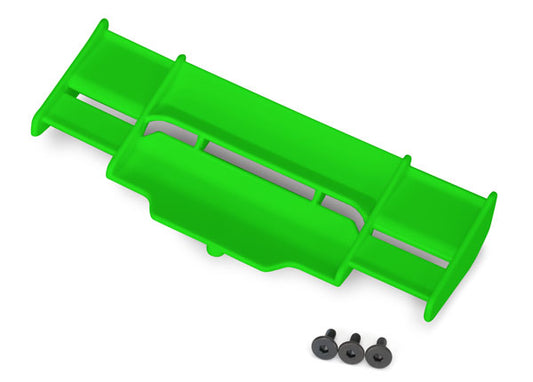 Traxxas Rustler 4x4 Green Rear Wing w/ Screws TRA6721G