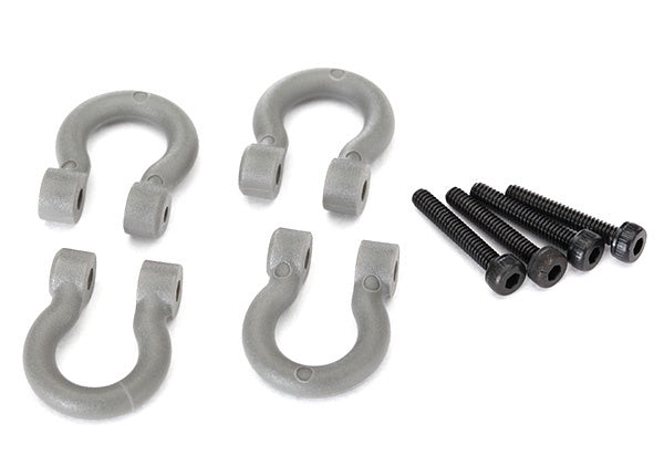 Traxxas Gray Bumper D-rings w/ Screws TRA8234