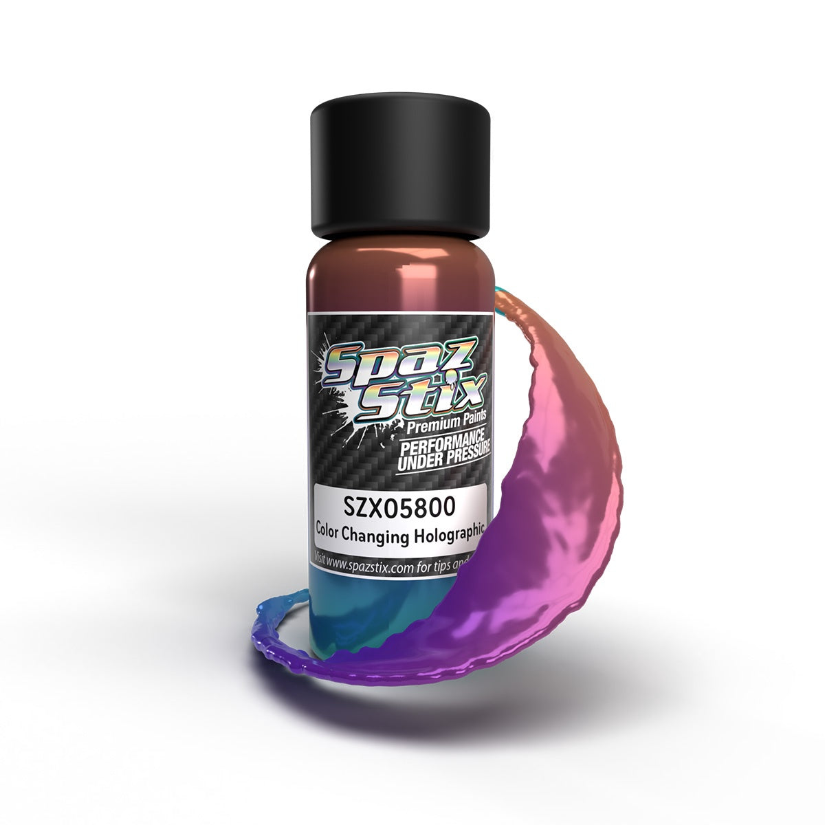 Spaz Stix Color Changing Airbrush Ready Paint, Holographic, 2oz Bottle SZX05800