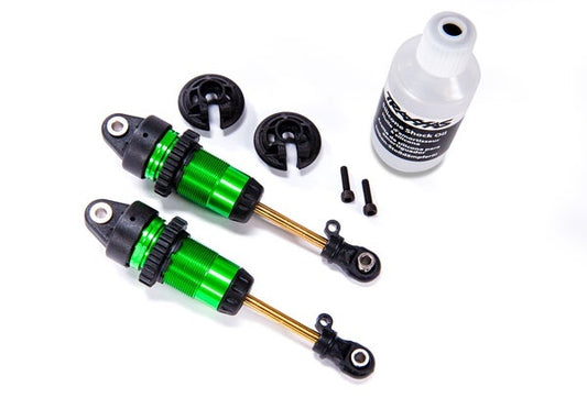 Traxxas 1/10 Green Aluminum Long GTR Shocks (2) TRA7461G