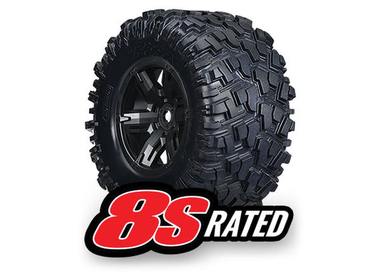Traxxas X-maxx Black Wheels w/ Maxx At Tires (2) TRA7772X