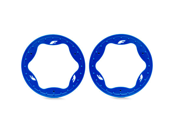 Traxxas 3.5" Blue Funco Front Beadlock Rings (2) TRA10976-BLUE