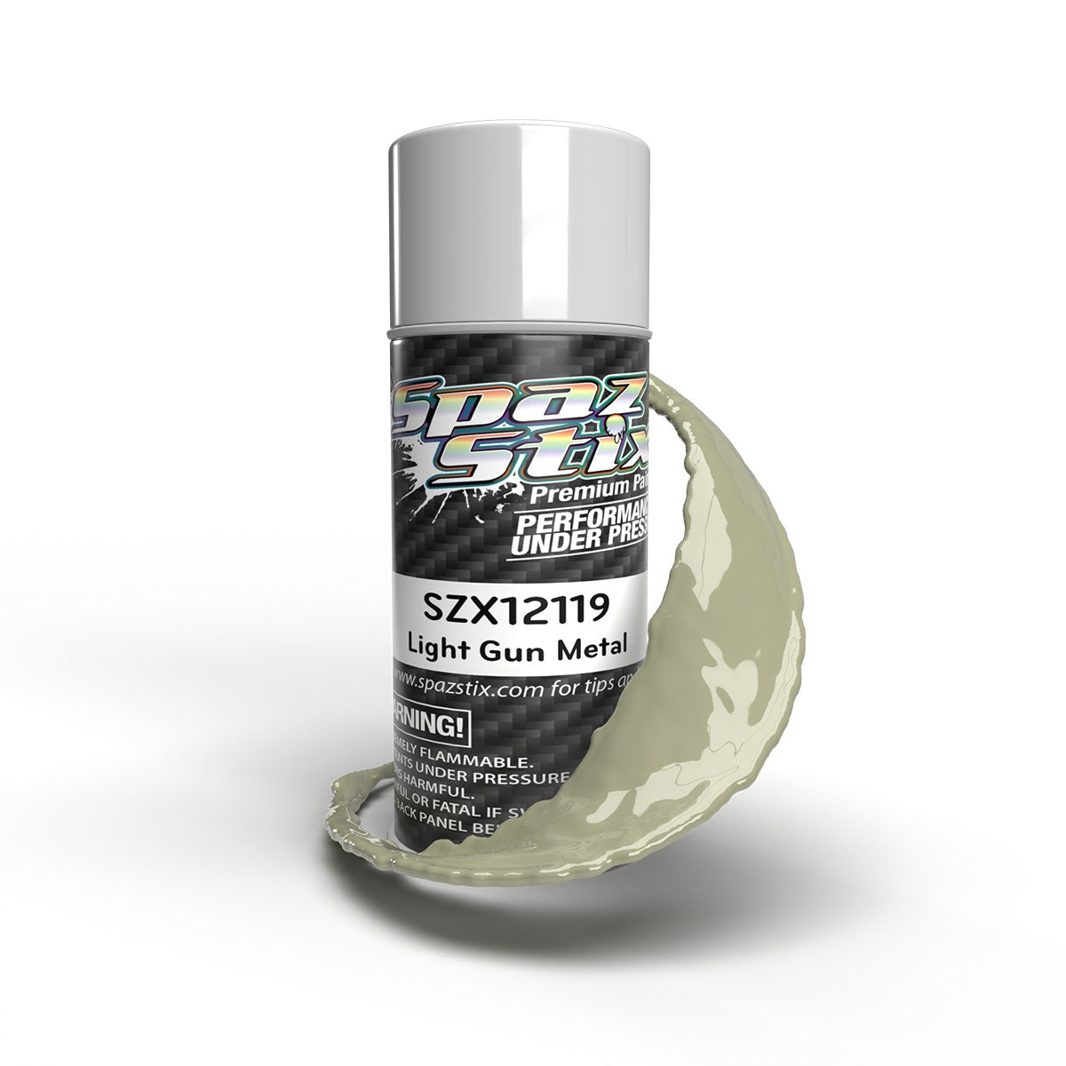 Spaz Stix Light Gun Metal Aerosol Paint, 3.5oz Can SZX12119