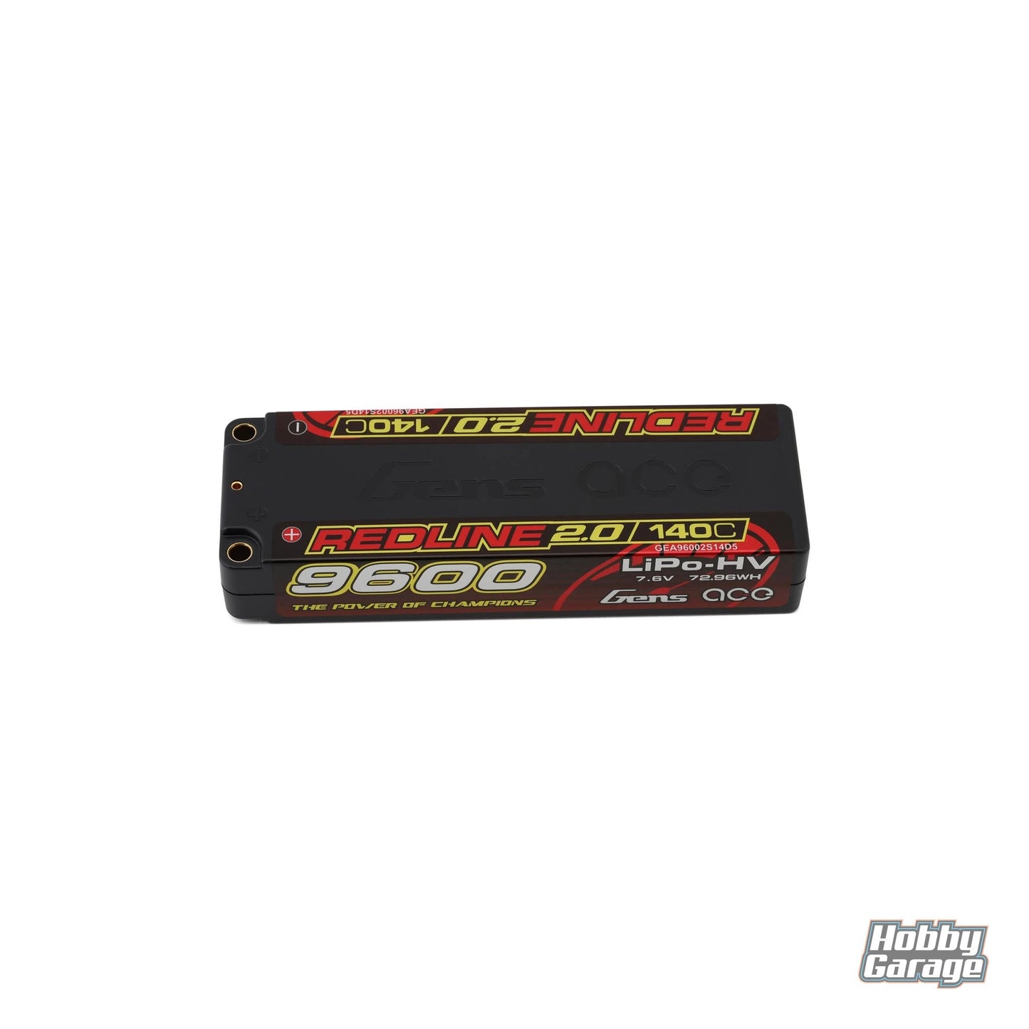 Gens Ace Redline 2.0 2S LIHV Battery 140C (7.6V/9600mah) w/5mm Bullets GEA96002S14D5