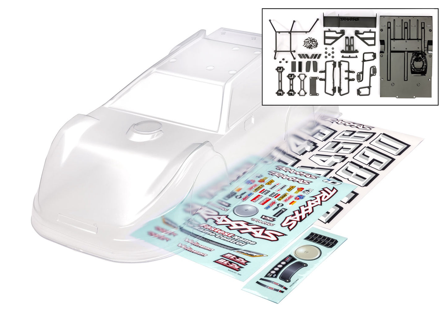 Traxxas Slash Late Model Clear Body (Complete) TRA10423