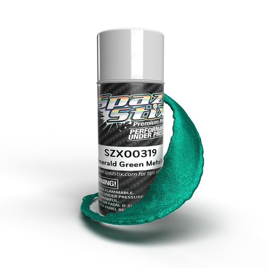 Spaz Stix Emerald Green Metallic Aerosol Paint, 3.5oz Can SZX00319