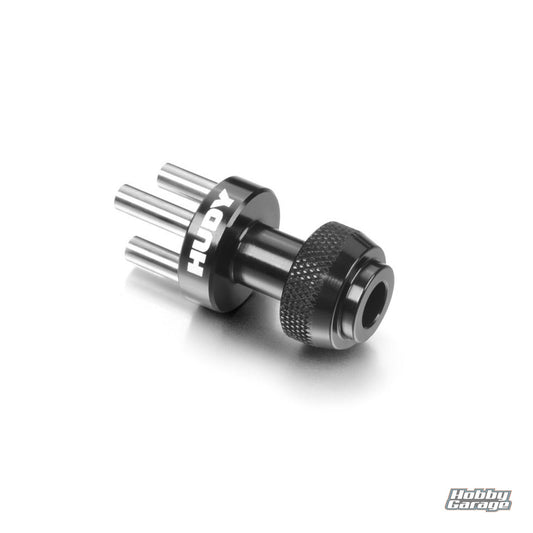 HUDY Alu Nut 3-Pins Wheel Adapter - Front / Rear - 1 / 12 Pan Car HUD102378