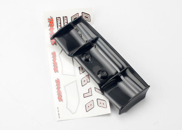 Traxxas Black 1/16 E-revo Wing w/ Decals TRA7122