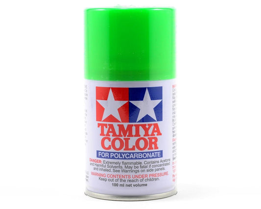 Tamiya Paint for Polycarbonate, PS-28 Fluorescent Green Spray, 100ml TAM86028