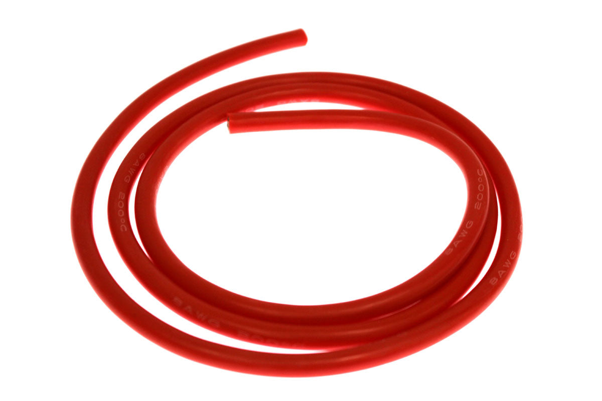 Racers Edge 8 Gauge Silicone Wire, 3' Red RCE1211