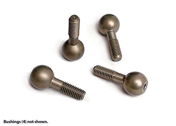 Traxxas Aluminum Pivot Balls w/ Cap Bushings (4) TRA4933X
