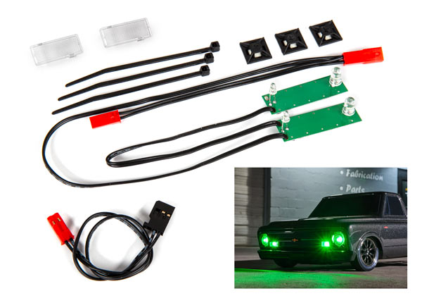 Traxxas Drag Slash Green LED Headlights TRA9496G