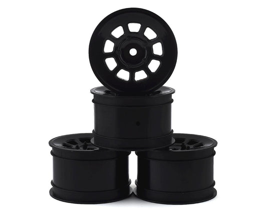 JConcepts 9 Shot 2.2 Dirt Oval Rear Wheels (Black) (4) (B6.1/xb2/rb7/yz2) JCO3398B